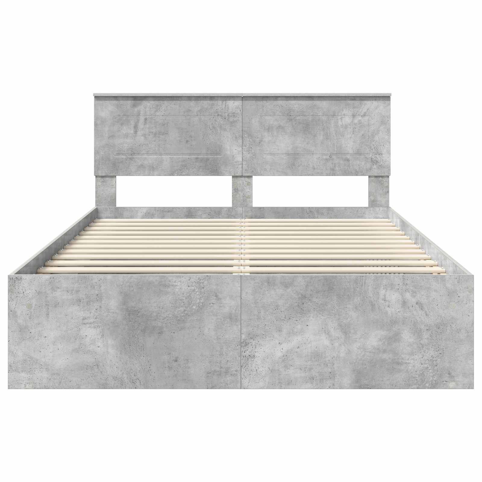 Struttura del letto con testiera Grigio Concretè 150 x 200 cm | homemem39