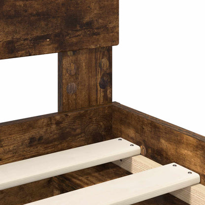 Struttura del letto Rovere fumé 150 x 200 cm Legno multistrato | homemem39