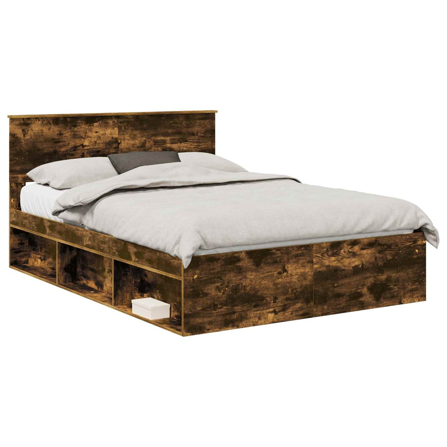 Struttura del letto Rovere fumé 150 x 200 cm Legno multistrato | homemem39