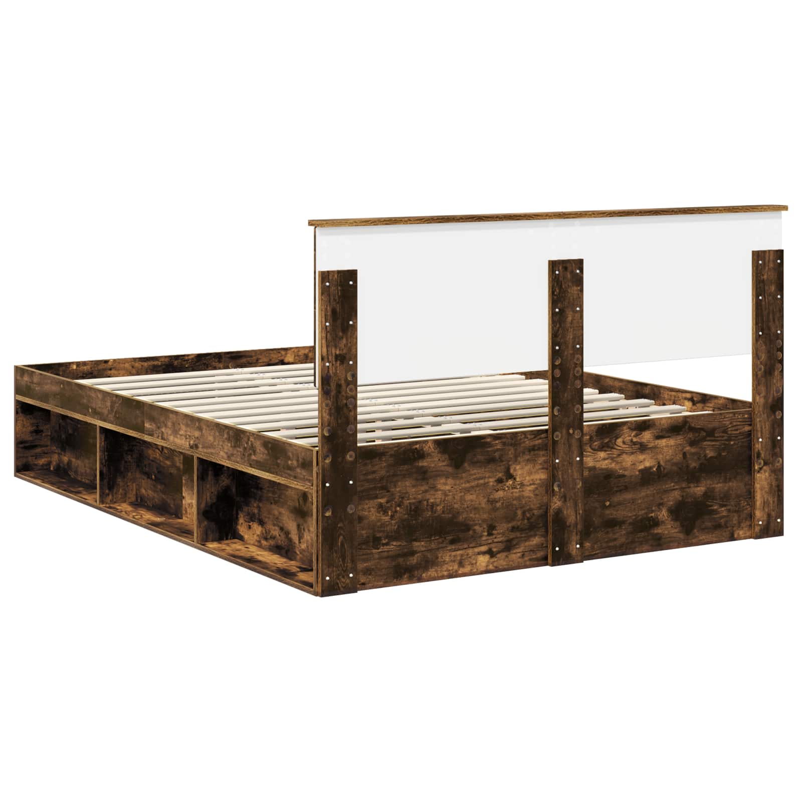 Struttura del letto Rovere fumé 150 x 200 cm Legno multistrato | homemem39