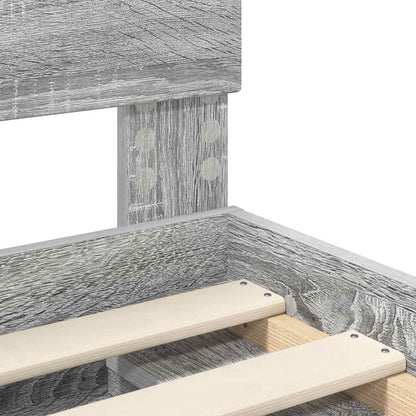 Struttura del letto con testiera Grigio Sonoma 150 x 200 cm