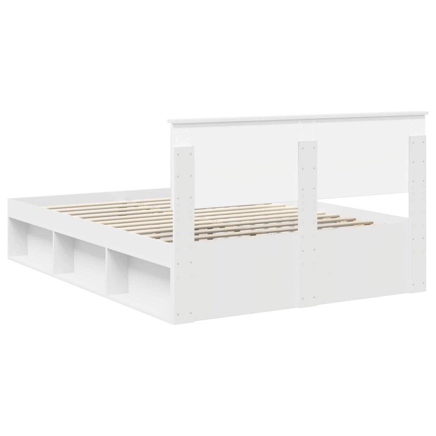 Struttura del letto Bianco 140 x 190 cm Legno multistrato | homemem39