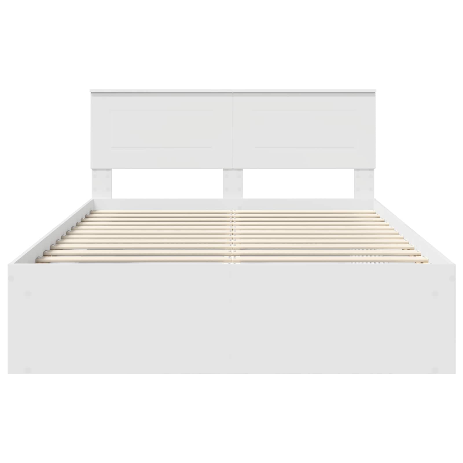Struttura del letto Bianco 140 x 190 cm Legno multistrato | homemem39
