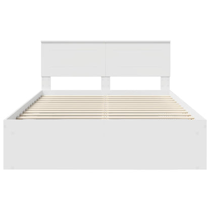 Struttura del letto Bianco 140 x 190 cm Legno multistrato | homemem39