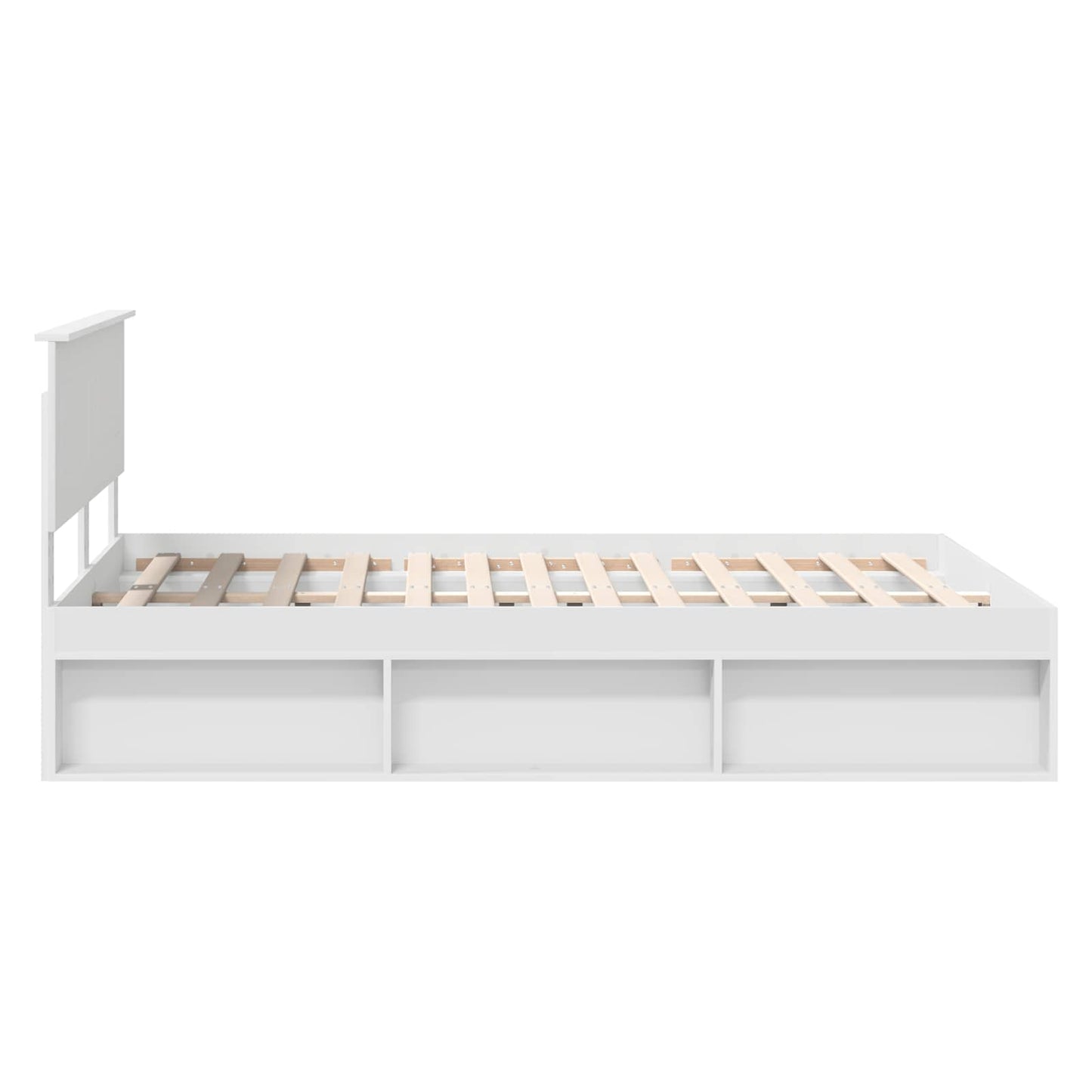 Struttura del letto Bianco 140 x 190 cm Legno multistrato | homemem39