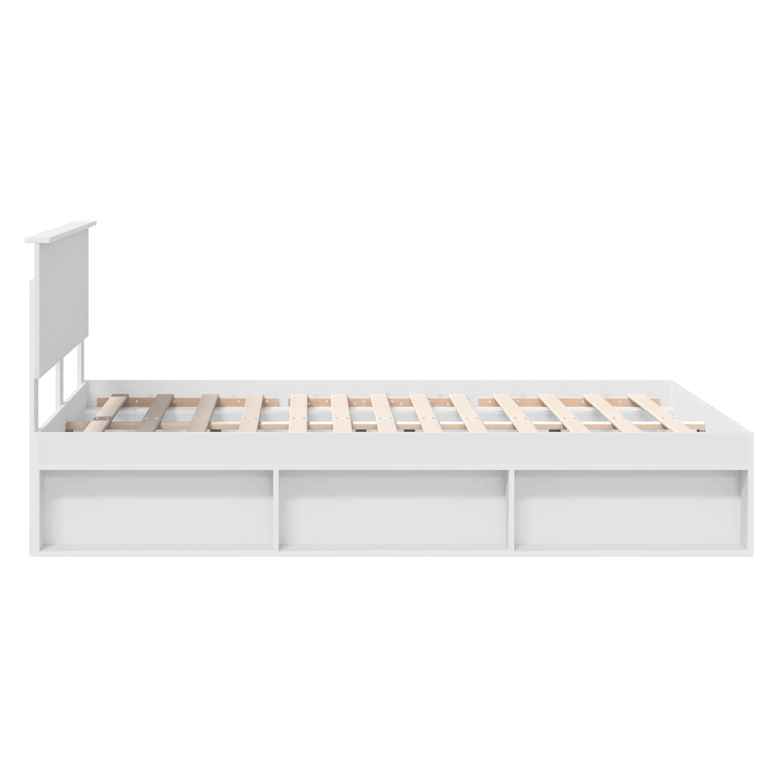 Struttura del letto Bianco 140 x 190 cm Legno multistrato | homemem39