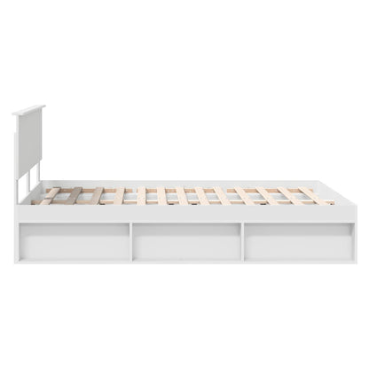 Struttura del letto Bianco 140 x 190 cm Legno multistrato | homemem39