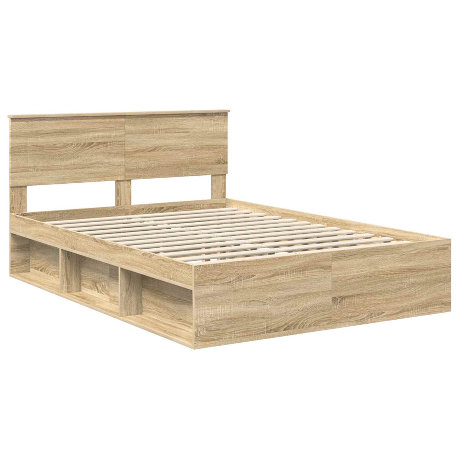 Struttura del letto Sonoma 140 x 190 cm Legno multistrato | homemem39