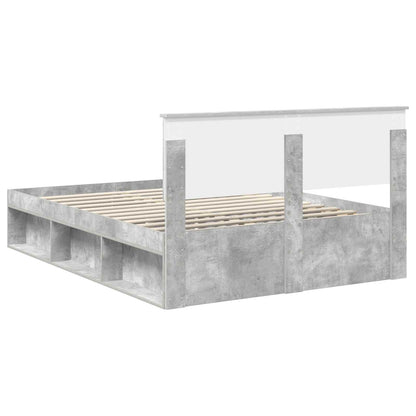 Struttura del letto Calcestruzzo 140 x 190 cm Legno multistrato | homemem39
