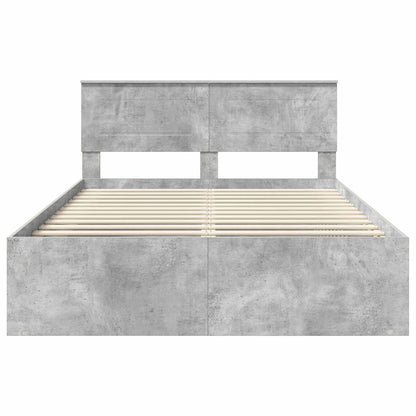 Struttura del letto Calcestruzzo 140 x 190 cm Legno multistrato | homemem39