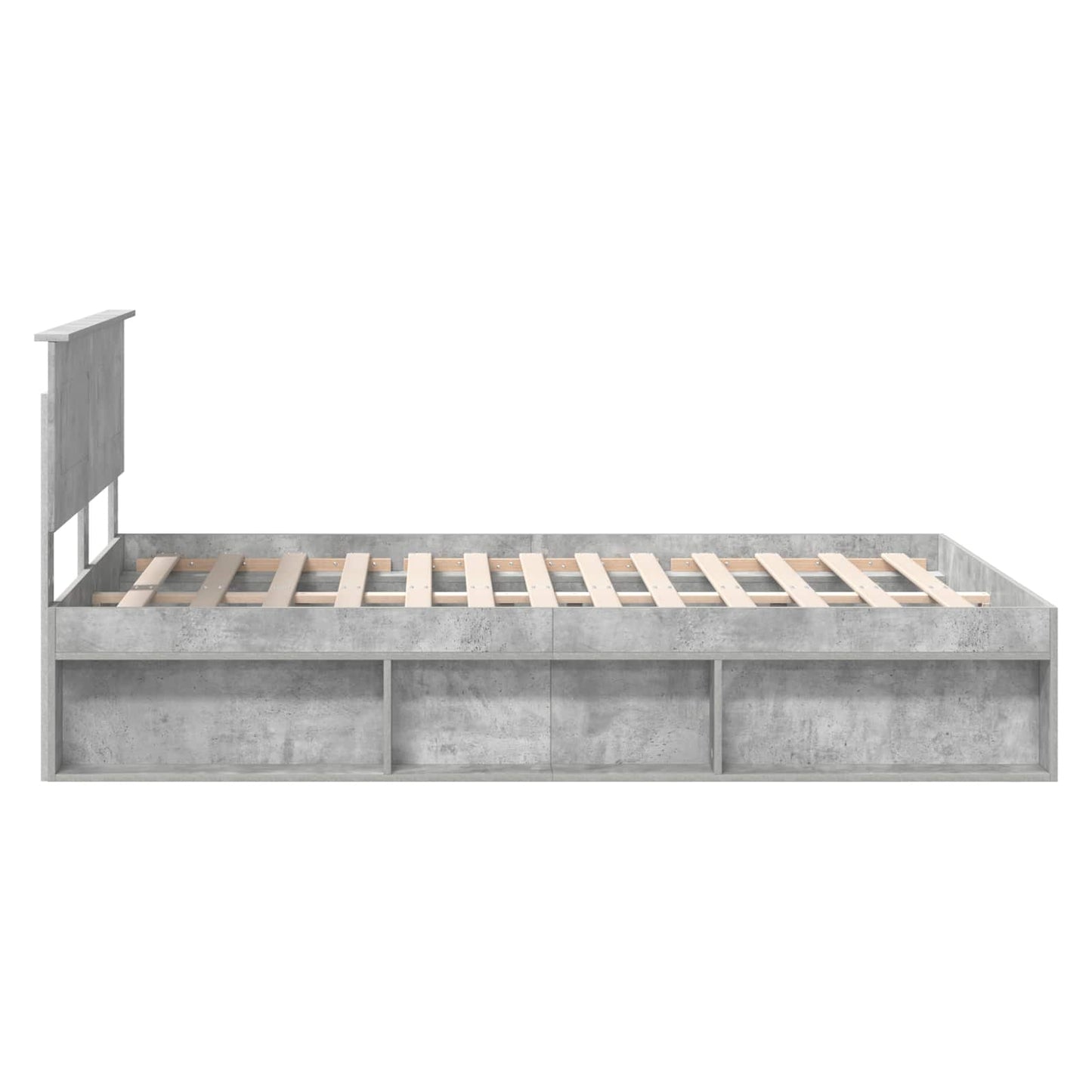 Struttura del letto Calcestruzzo 140 x 190 cm Legno multistrato | homemem39