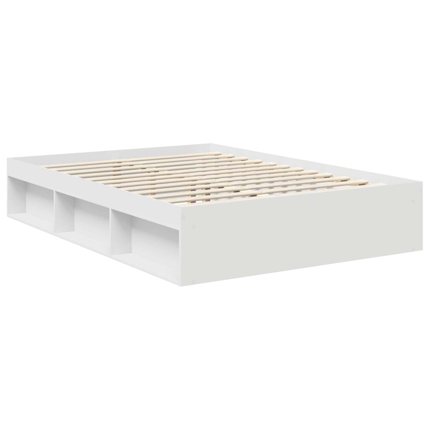 Struttura del letto Bianco 140 x 200 cm Legno multistrato