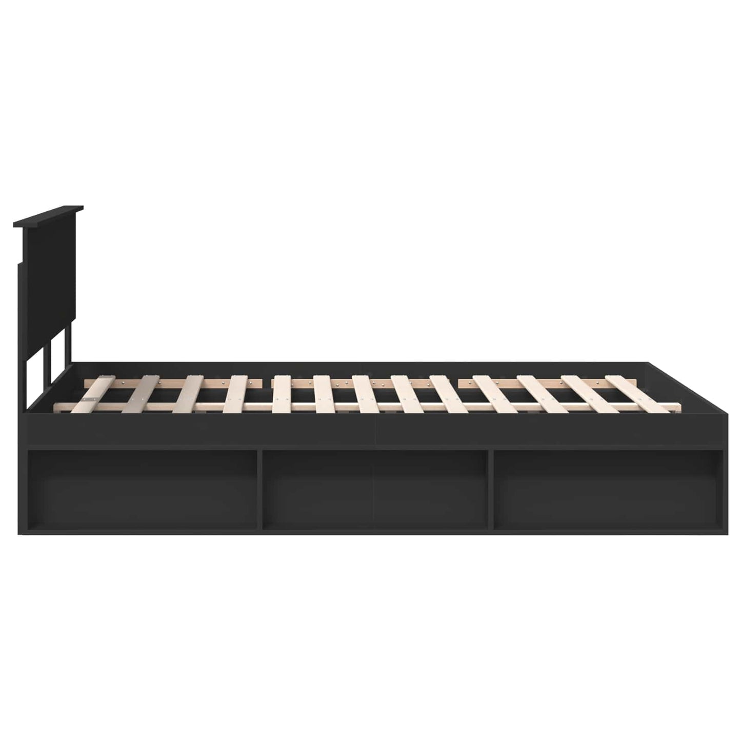 Struttura del letto Nero 140 x 200 cm Legno multistrato