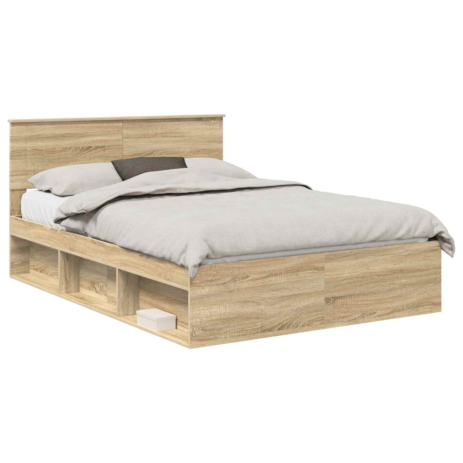 Struttura del letto Sonoma 140 x 200 cm Legno multistrato | homemem39