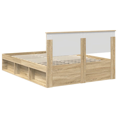 Struttura del letto Sonoma 140 x 200 cm Legno multistrato | homemem39