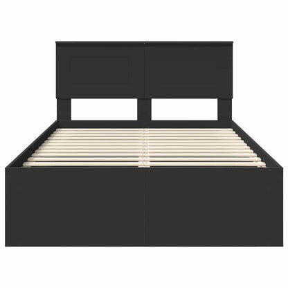 Struttura del letto Nero 135 x 190 cm Legno multistrato | homemem39
