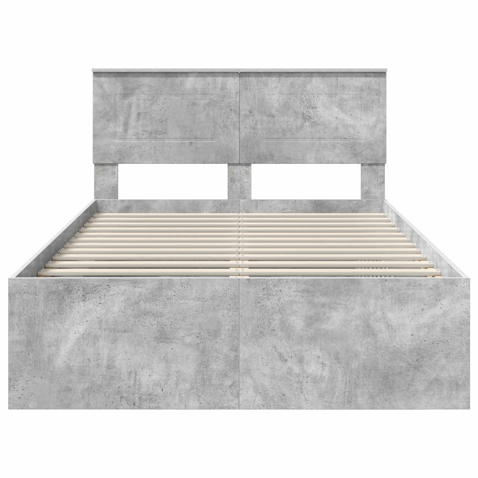 Struttura del letto con testiera Grigio Concretè 135 x 190 cm | homemem39