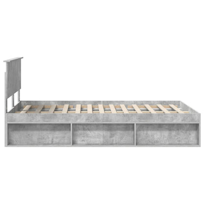 Struttura del letto con testiera Grigio Concretè 135 x 190 cm | homemem39