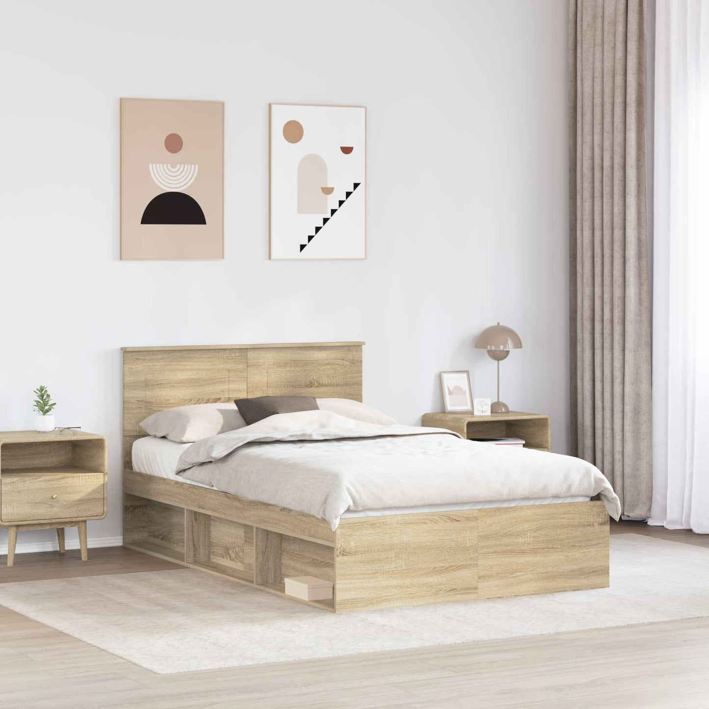 Struttura del letto Sonoma 120 x 190 cm Legno multistrato