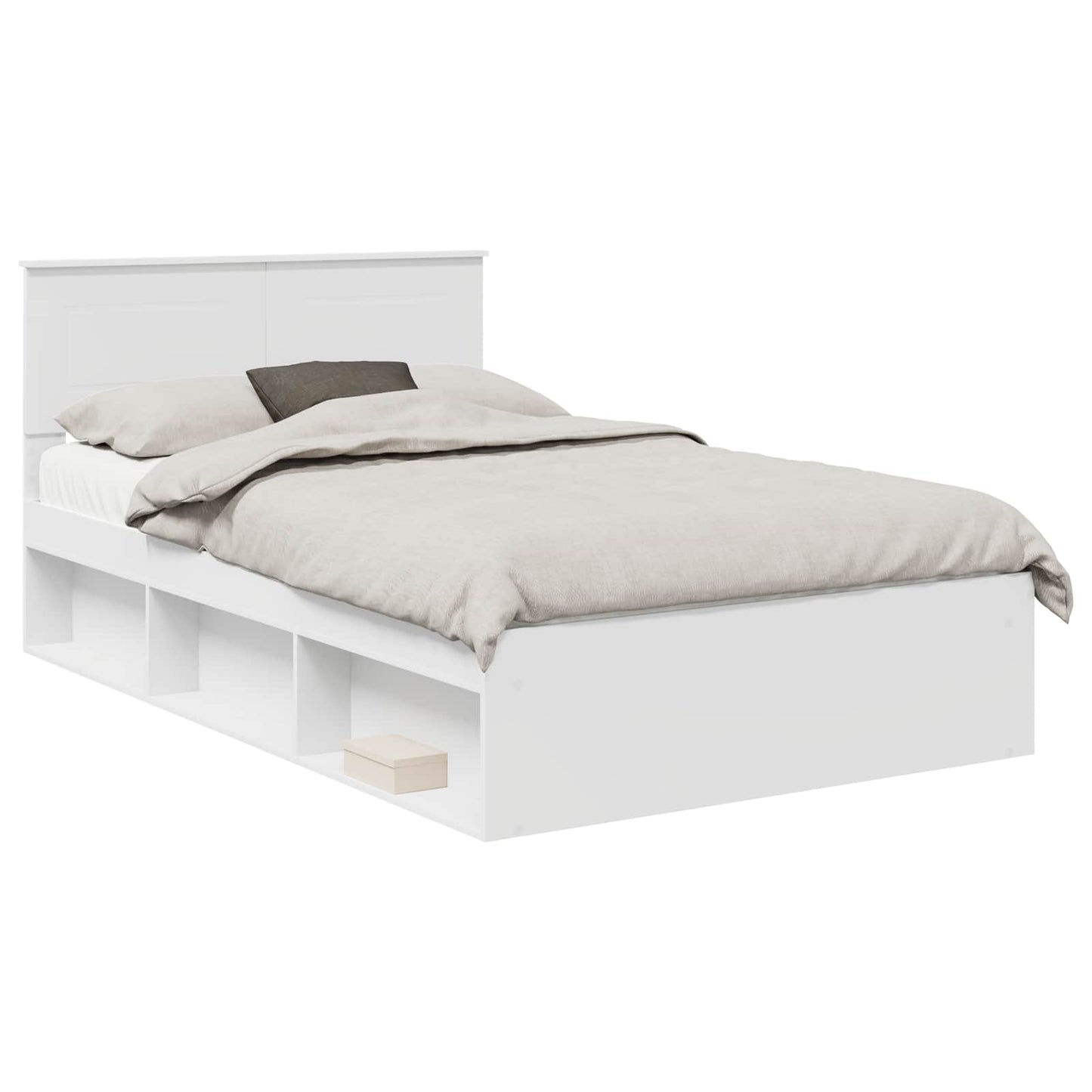 Struttura del letto Bianco 120 x 200 cm Legno multistrato | homemem39