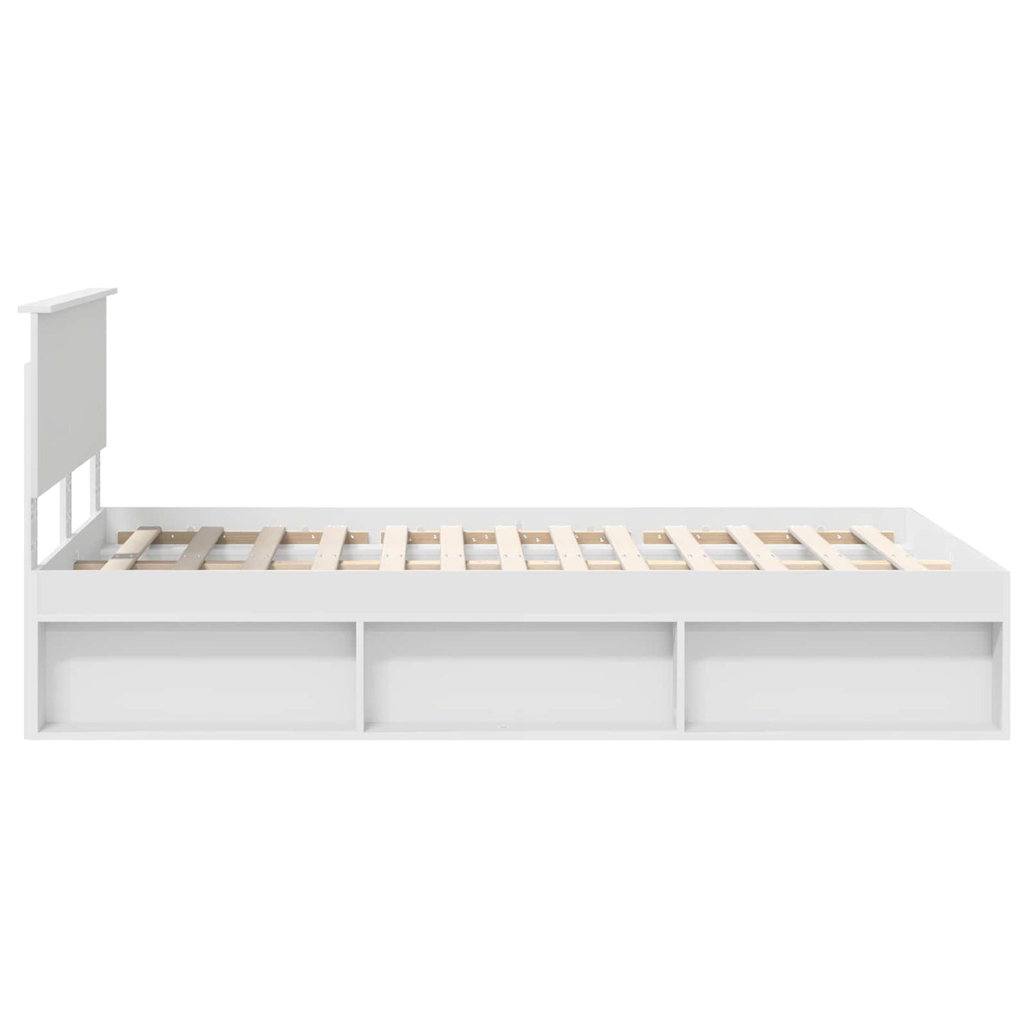 Struttura del letto Bianco 120 x 200 cm Legno multistrato | homemem39