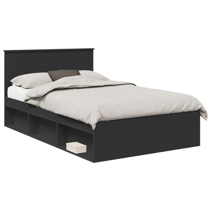 Struttura del letto Nero 120 x 200 cm Legno multistrato | homemem39