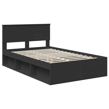 Struttura del letto Nero 120 x 200 cm Legno multistrato | homemem39