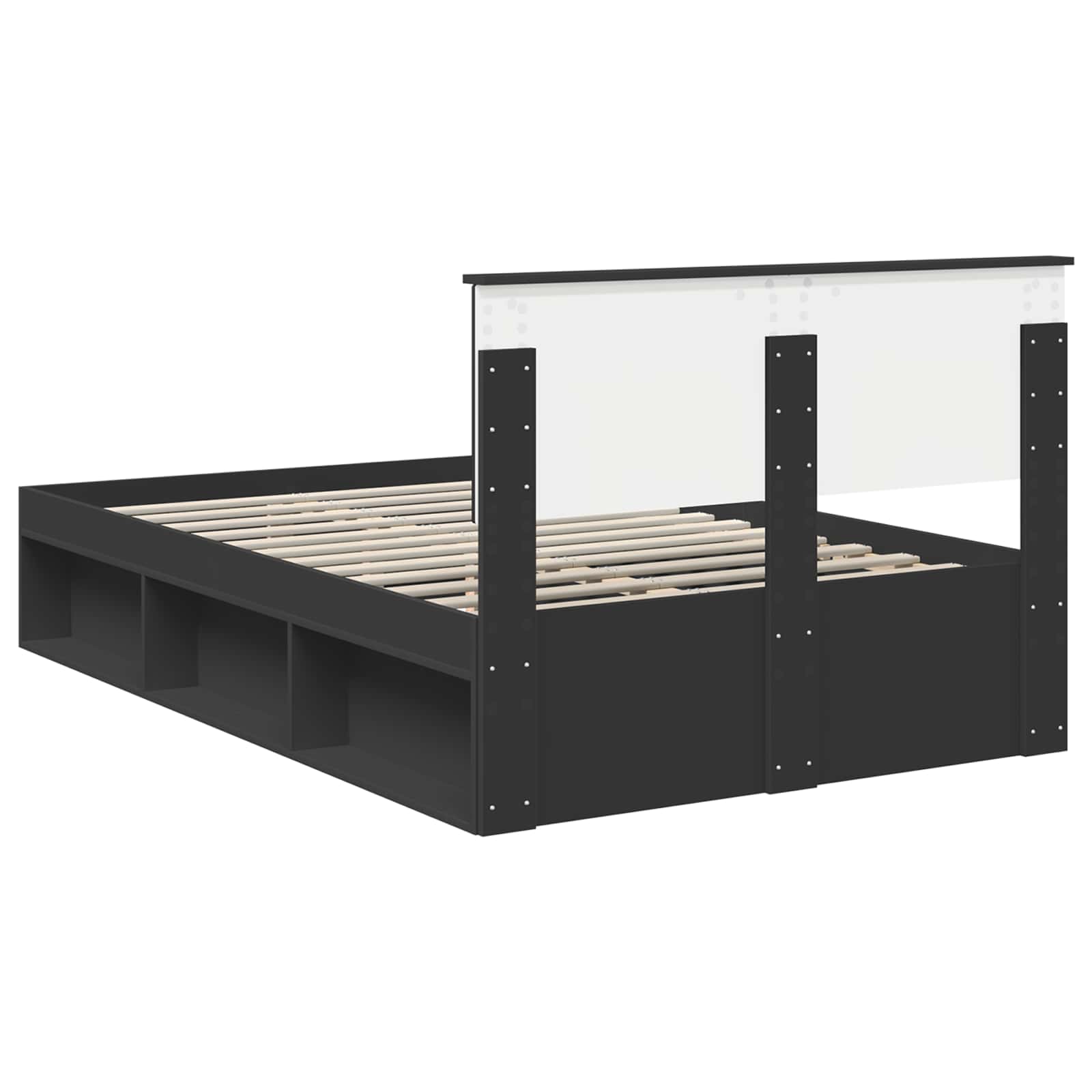 Struttura del letto Nero 120 x 200 cm Legno multistrato | homemem39