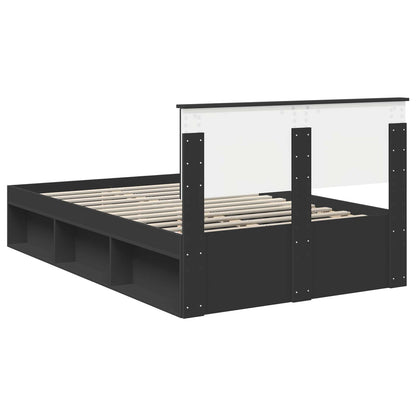 Struttura del letto Nero 120 x 200 cm Legno multistrato | homemem39
