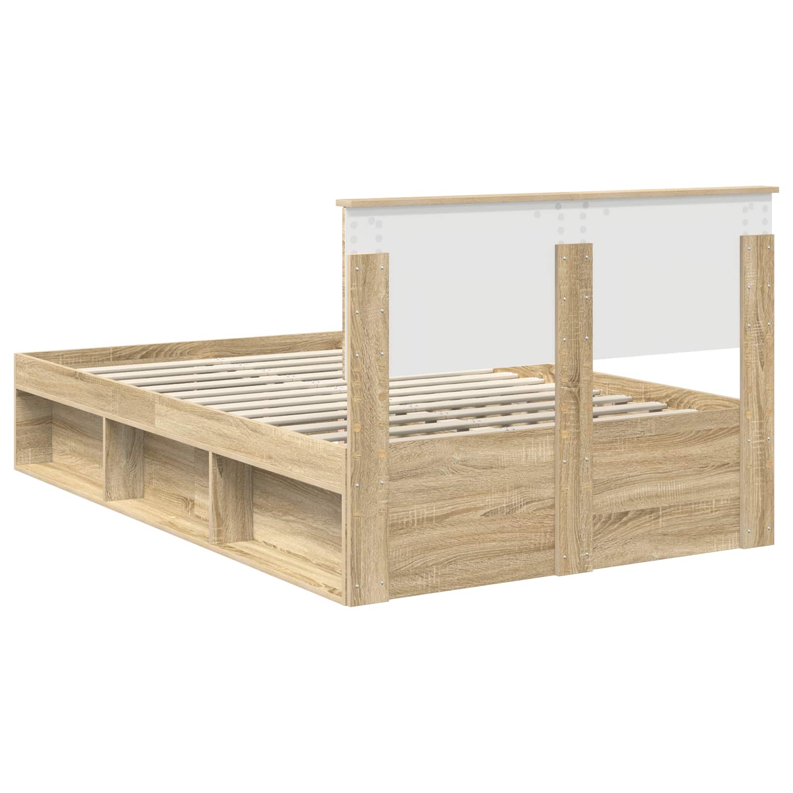 Struttura del letto Sonoma 120 x 200 cm Legno multistrato | homemem39