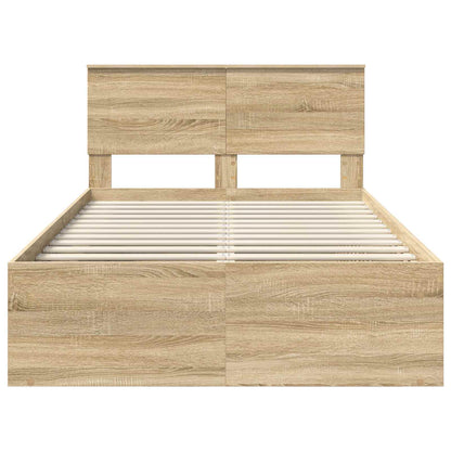 Struttura del letto Sonoma 120 x 200 cm Legno multistrato | homemem39
