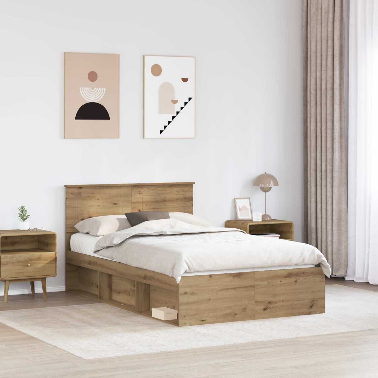 Struttura del letto Rovere Artigianale 120 x 200 cm | homemem39