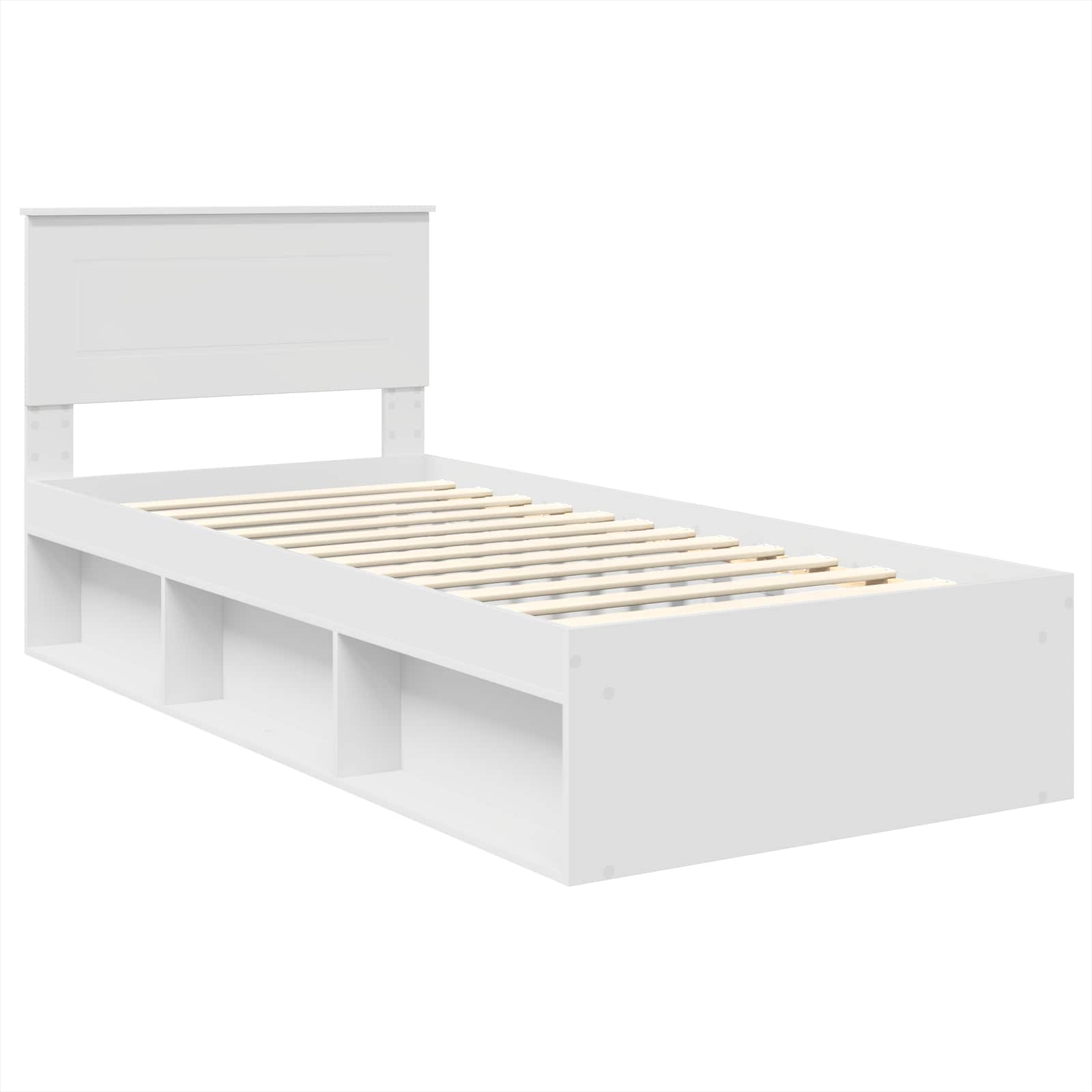 Struttura del letto Bianco 90 x 190 cm Legno multistrato | homemem39