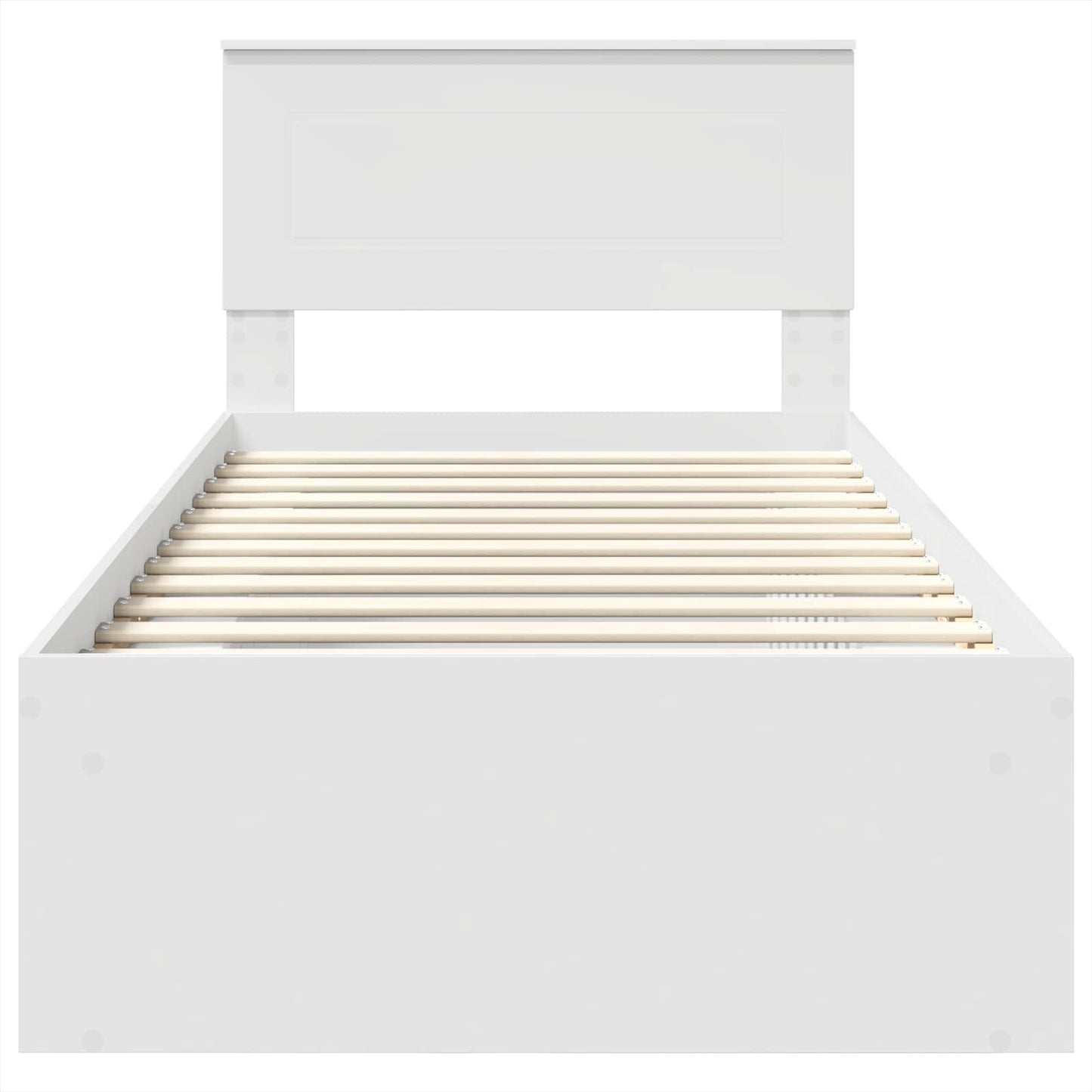 Struttura del letto Bianco 90 x 190 cm Legno multistrato | homemem39