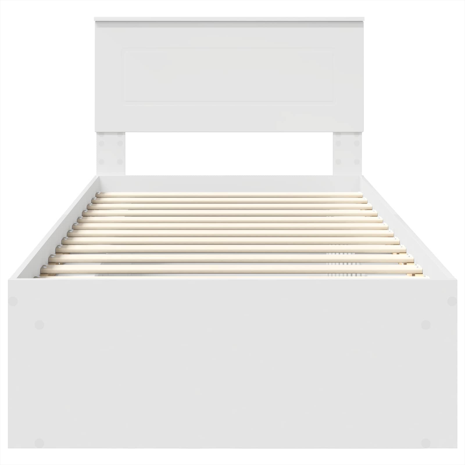 Struttura del letto Bianco 90 x 190 cm Legno multistrato | homemem39