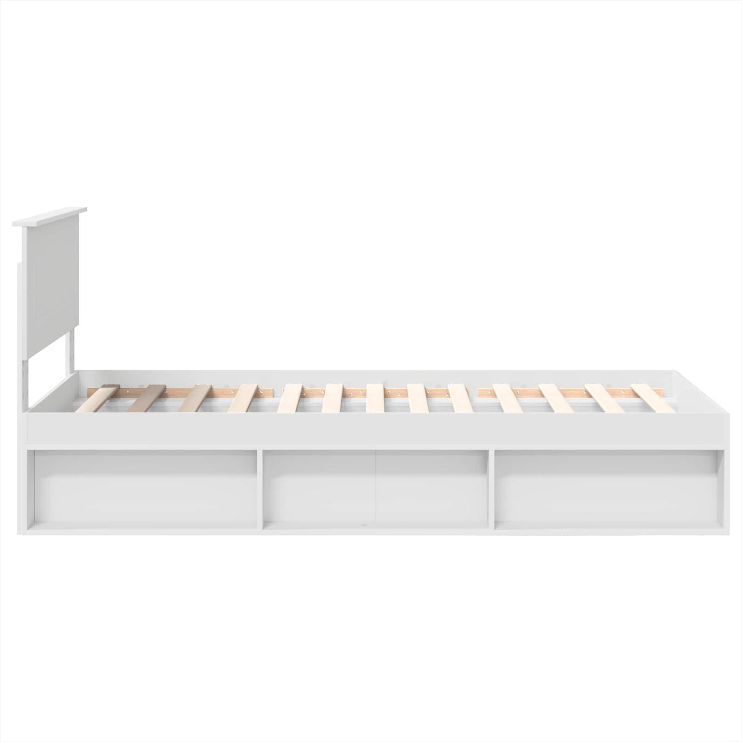 Struttura del letto Bianco 90 x 190 cm Legno multistrato | homemem39