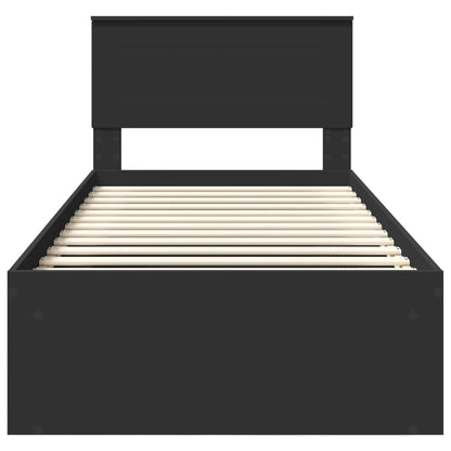 Struttura del letto Nero 90 x 190 cm Legno multistrato