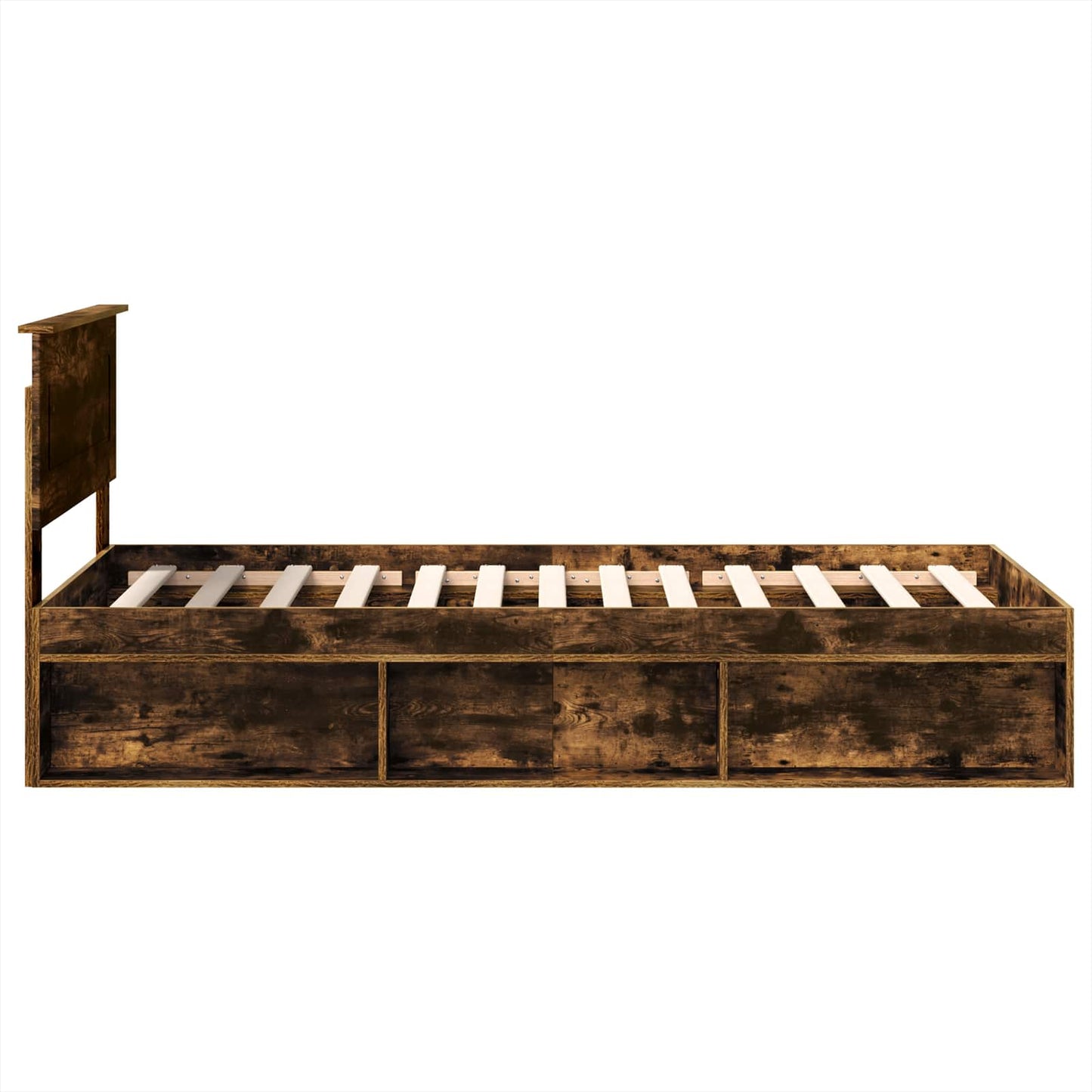 Struttura del letto Rovere fumé 90 x 190 cm Legno multistrato