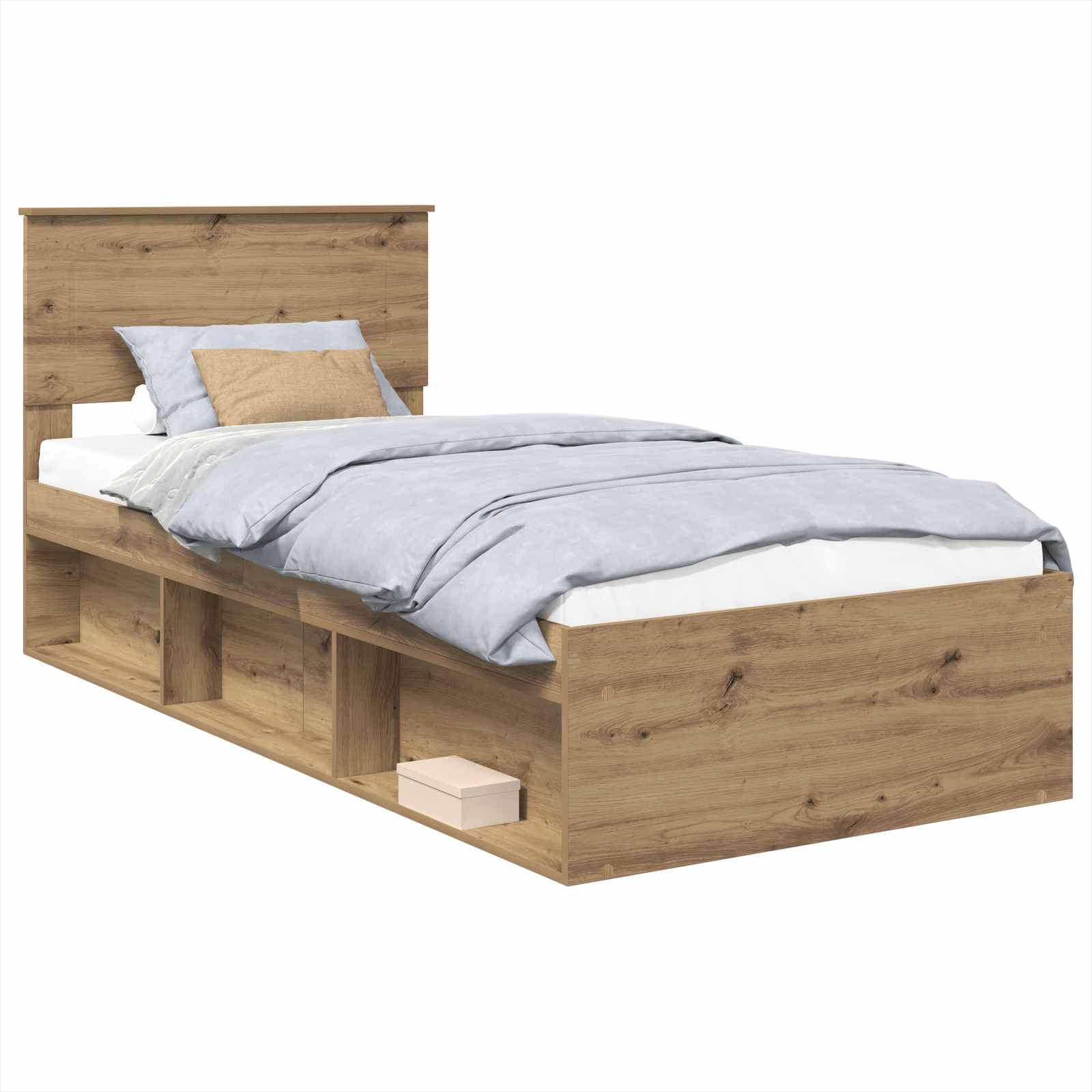 Struttura del letto con testiera Rovere Artigianale 90 x 190 cm | homemem39