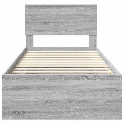 Struttura del letto Grigio Sonoma 90 x 200 cm Legno multistrato
