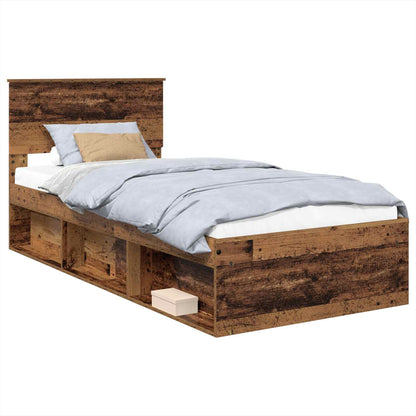 Struttura del letto Legno vecchio 90 x 200 cm Legno multistrato | homemem39