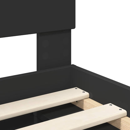 Struttura del letto Nero 75 x 190 cm Legno multistrato | homemem39