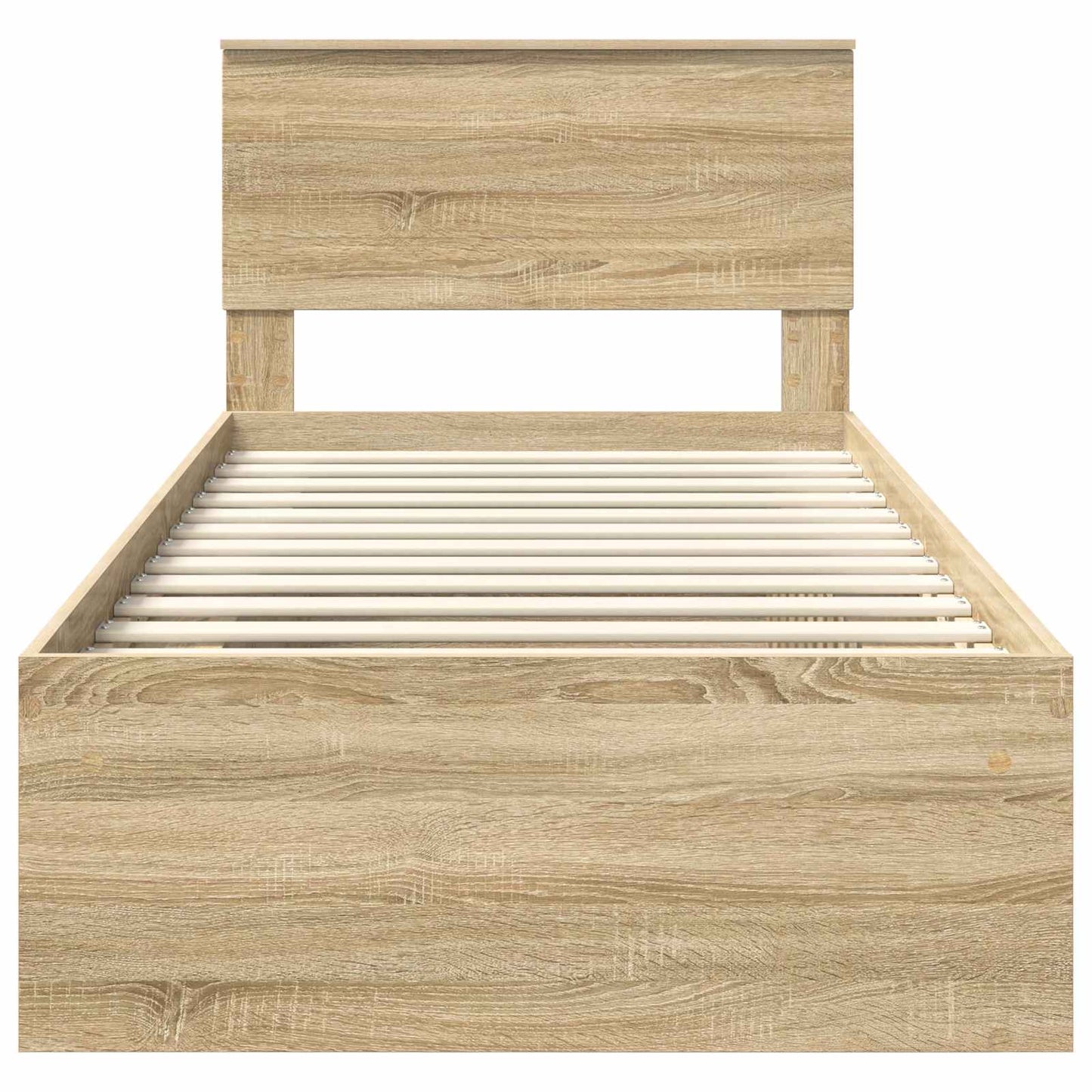 Struttura del letto Rovere Sonoma 75 x 190 cm Legno multistrato | homemem39