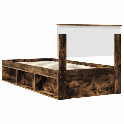 Struttura del letto Rovere fumé 75 x 190 cm Legno multistrato