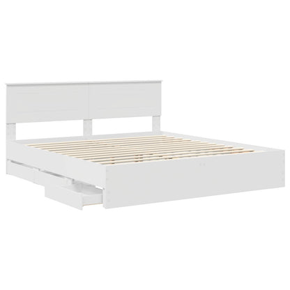 Struttura del letto Bianco 200 x 200 cm Legno Ingegnerizzato