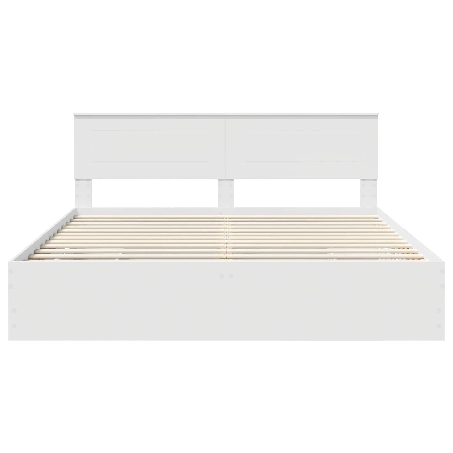 Struttura del letto Bianco 200 x 200 cm Legno Ingegnerizzato