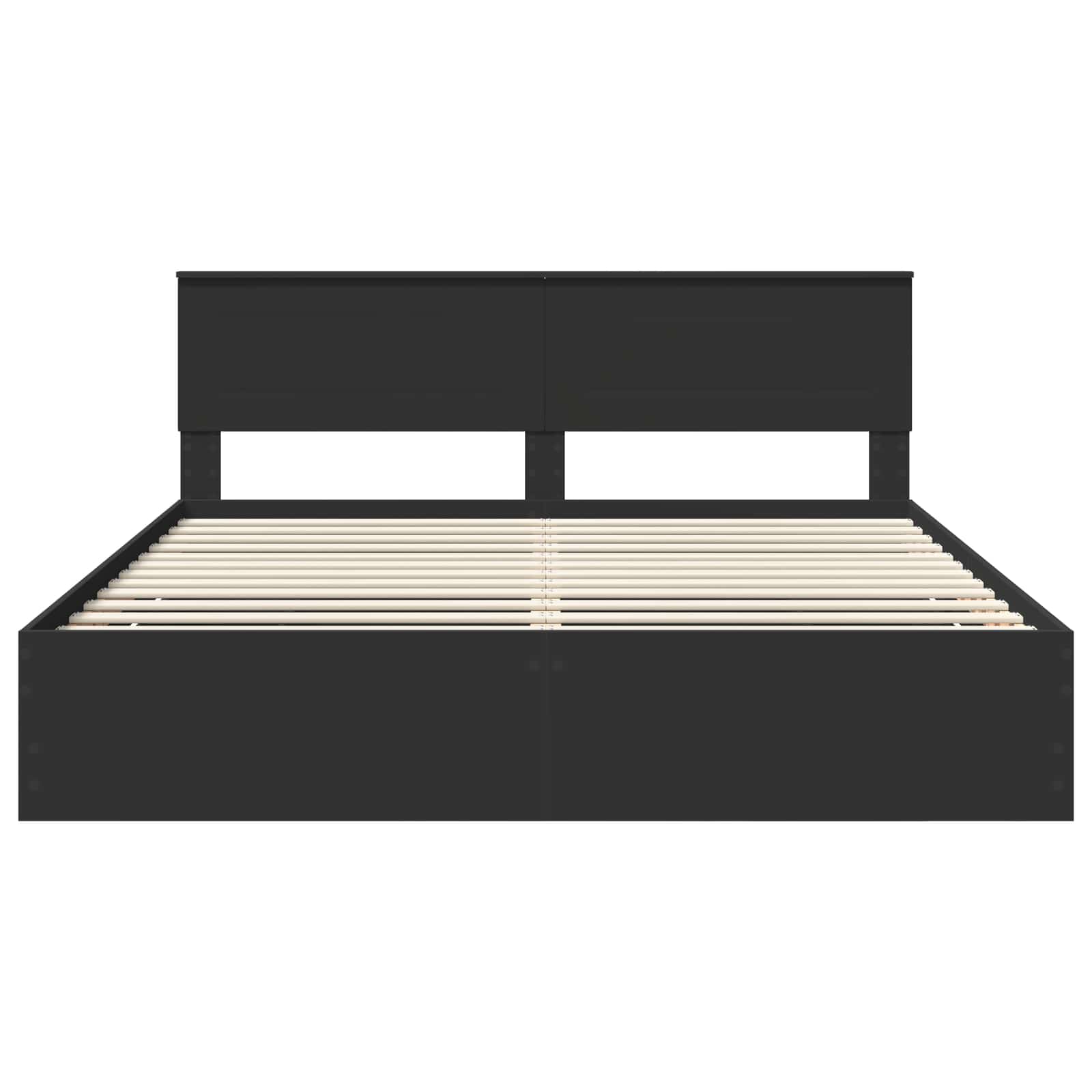 Struttura del letto Nero 200 x 200 cm Legno Ingegnerizzato | homemem39