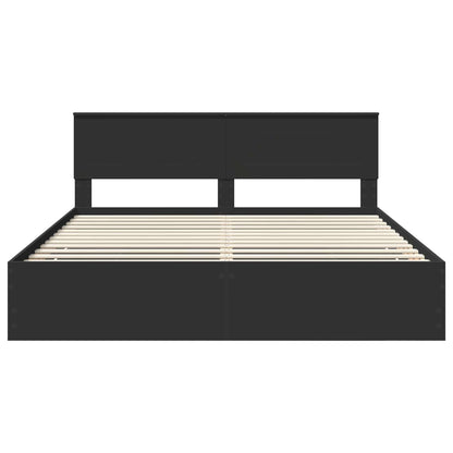 Struttura del letto Nero 180 x 200 cm Legno Ingegnerizzato