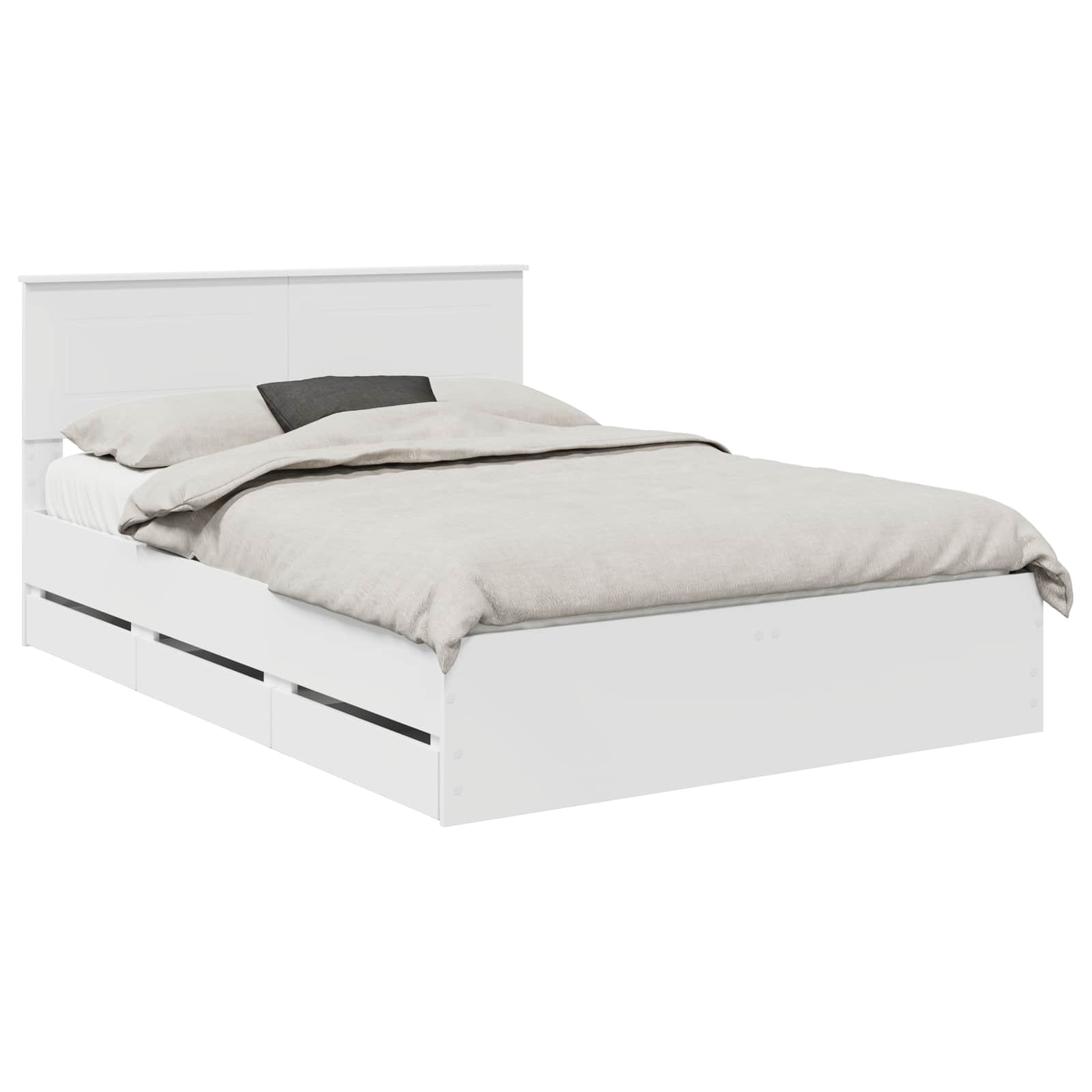 Struttura del letto Bianco 160 x 200 cm Legno Ingegnerizzato | homemem39