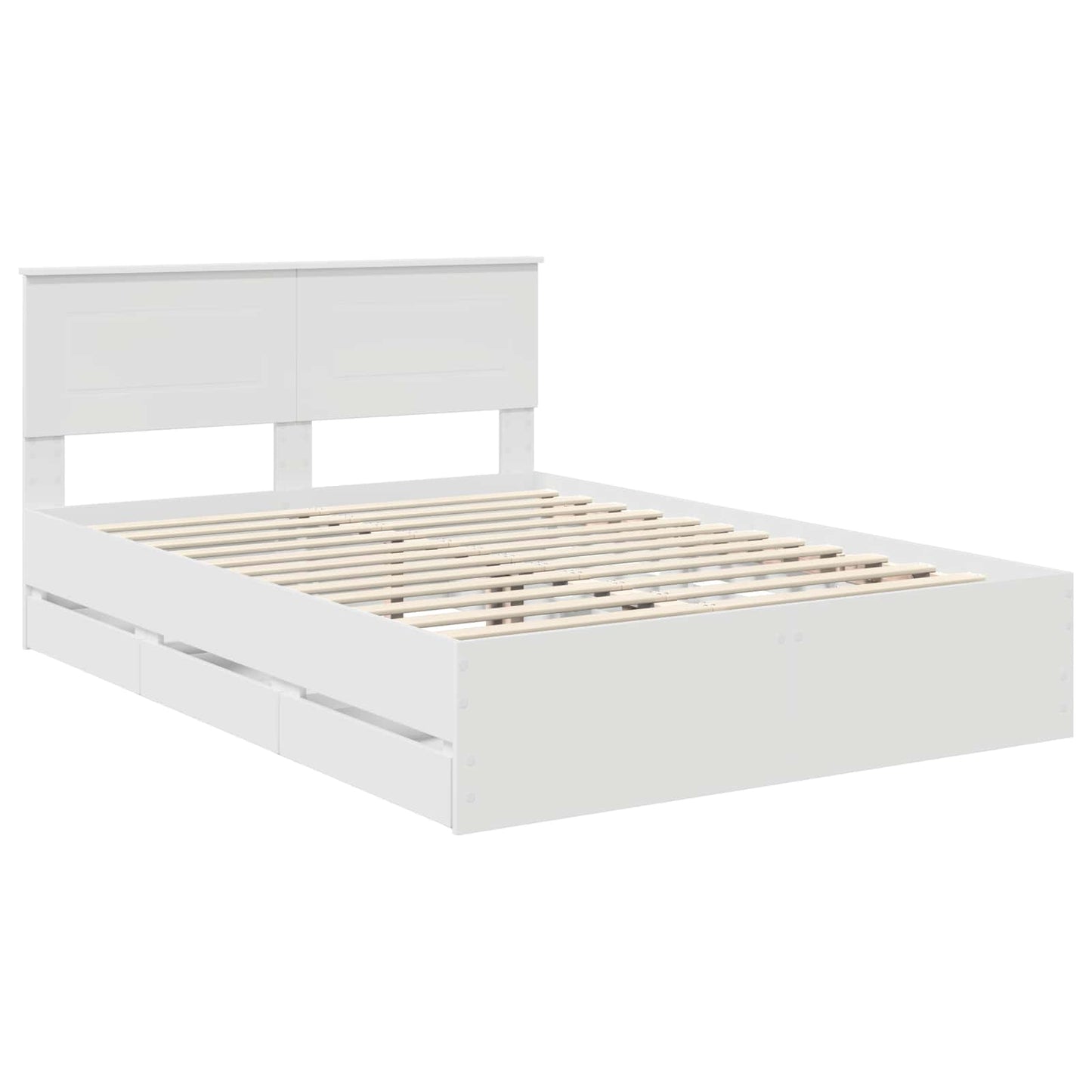 Struttura del letto Bianco 160 x 200 cm Legno Ingegnerizzato | homemem39